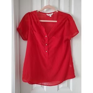 Red Charming Charlie Blouse Size M